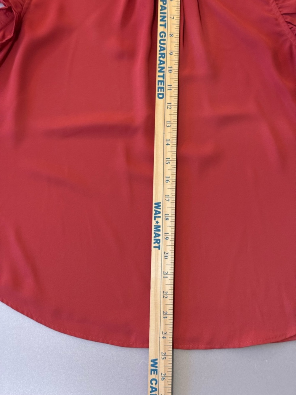 LOFT Coral Rust Ruffle Cap-Sleeve Blouse - Picture 7 of 8